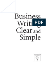 Business Writing Clear and Simple