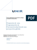 Programacion Psicomotricidad Perspectiva Global