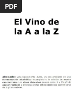 El Vino de La A A La Z