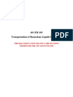 49 CFR 195 Transportation of Hazardous Liquids by Pipeline