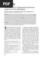 Novel Method of 3-Dimensional Soft-Tissue Analysis For Class III Patients