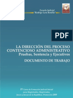 Dirección Del Proceso Contencioso Admnistrativo, Pruebas, Sentencias y Ejecutivos, Escuela Judicial RLB