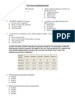 Science Fundamentals Exam