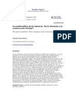 CHARAUDEAU - La Problemática de Los Géneros. de La Situación A La Construcción Textual