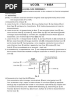 Model H 65sa: 1. Precautions in Disassembly and Reassembly