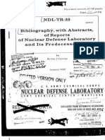 Bibliography, With Abstracts, of Reports of Nuclear Defense Laboratory and Its Predecessors - 16383835