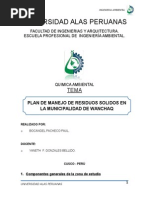 Plan de Manejo de Residuos Solidos en La Municipalidad de Wanchaq