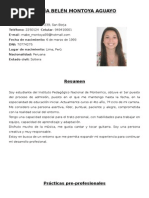 CV María Belén Montoya Aguayo