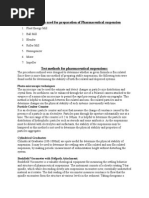 Test Methods For Pharmaceutical Suspensions