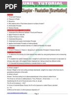Class Ix Chapter - Floatation Gravitation Solve Board Questions