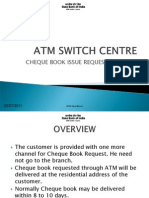 Cheque Book Issue Request Through ATM