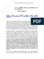 LEFEBVRE, Henri. Le Nécessaire Et Le Possible Dans La Formation Du Mondial