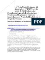 Ley #27157, Tuo Del Reglamento Ds 035-2006-Vivienda