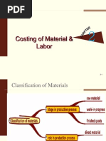 Costing of Material & Labor