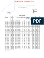 Steel Tables of Dimensions and Section Properties