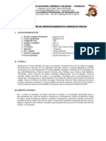 Silabo Aprovechamientos Hidroeléctricos 2014-1 POR COMPETENCIAS