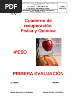 CUADERNO DE RECUPERACIÓN 1 EV FyQ 4ºESO