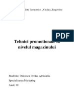 Tehnici Promotionale La Nivelul Magazinului