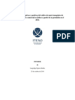 Consecuencias Negativas y Positivas Del Cultivo de Maíz Transgénico de Forma Experimental o Comercial en Jalisco A Partir de Su Permisión en El 2014