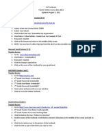 Teacher and Student On-Line Access Codes 2011-2012