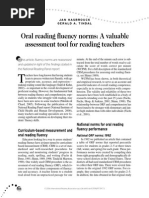 Oral Reading Fluency Norms