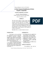 Preparation & Bio-Chemical Identification of Series Organic Compounds