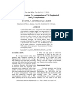 Room Temperature Ferromagnetism of Ni Implanted Sno Nanopowders