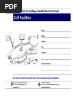 Golf Facilities: ADA Checklist For Readily Achievable Barrier Removal