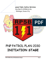 11th Regional Public Safety Battalion - PNP PATROL PLAN 2030 - Initiation Stage