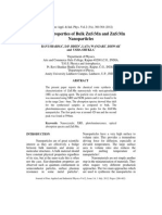 Optical Properties of Bulk ZNS:MN and ZNS:MN Nanoparticles