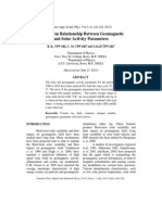 Long Term Relationship Between Geomagnetic and Solar Activity Parameters