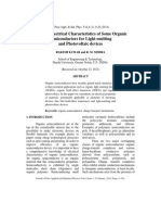 Study of Electrical Characteristics of Some Organic Semiconductors For Light-Emitting and Photovoltaic Devices