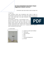 Penentuan Kadar Asam Asetat Dalam Cuka Dapur Dengan Menggunakan Indikator Universal