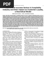 Researchpaper TQM Critical Success Factors in Hospitality Industry and Their Impact On Customer Loyalty, A Theoretical Model