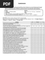 Questionnaire: CGPA On My Most Recent Educational Certificate Is: 0 - 3 3 - 5 5 - 7 Above 7