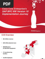 2007 Coca Cola Enterprise SAP Business Planning and Consolidation NW Version 10 Implementation Journey