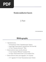 Semiconductor Lasers: J. Faist