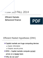 Efficiency vs. Behavioral Finance