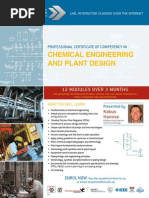 Chemical Engineering and Plant Design: 12 Modules Over 3 Months