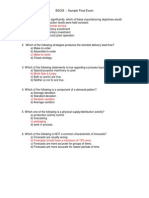 BSCM Sample Final Exam With Answers