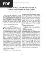 Peak-to-Average Power Ratio Reduction in OFDM Systems Using Huffman Coding