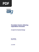 Country Energy - Access Arrangement Information - Appendix F - Competition Economists Group - Escalation Factors Affecting Expenditure Forecasts