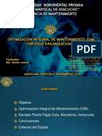 Optimización Integral de Mantenimiento "Enfoque Organizacional" PDF