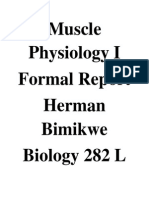 Muscle Physiology Formal Report