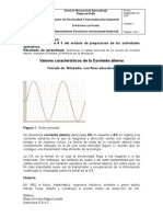 Valores Caracterìsticos Dela Corriente Alterna