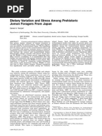 Dietary Variation and Stress Among Prehistoric Jomon Foragers From Japan - Temple 2007