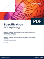 Edexcel AS Pyschology Specification