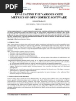 Evaluating The Various Code Metrics of Open Source Software: IPASJ International Journal of Computer Science (IIJCS)