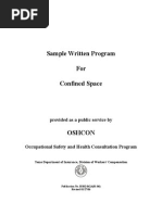 Confined Space Entry Program