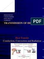 Transmission of Heat: Presented by V.Rajalakshmi II-B.Sc (Physics) 13UPHY024